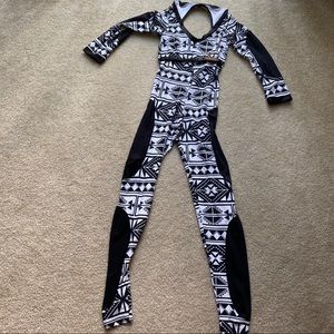 Black and white jumpsuit/unitard/catsuit